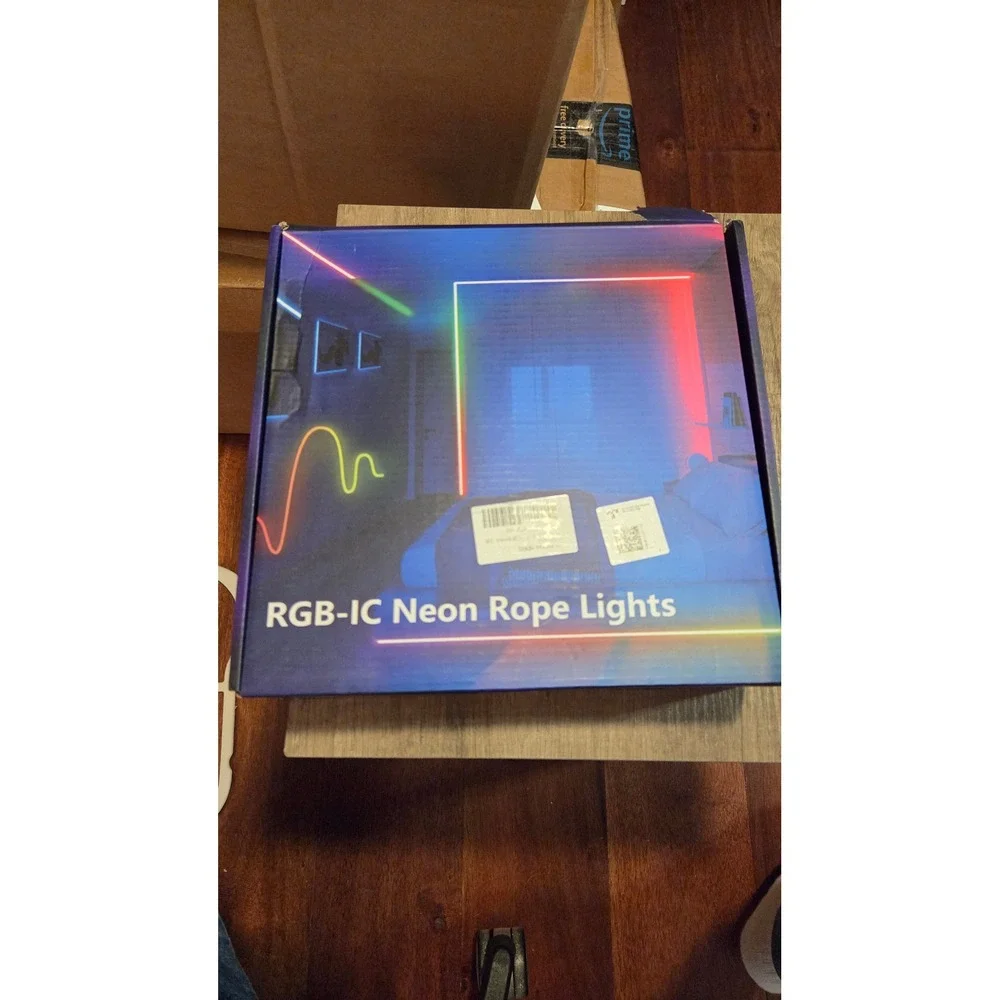 RGB-IC LED Neon Rope Lights Smart App Remote Control Music Sync 65.6FT-U